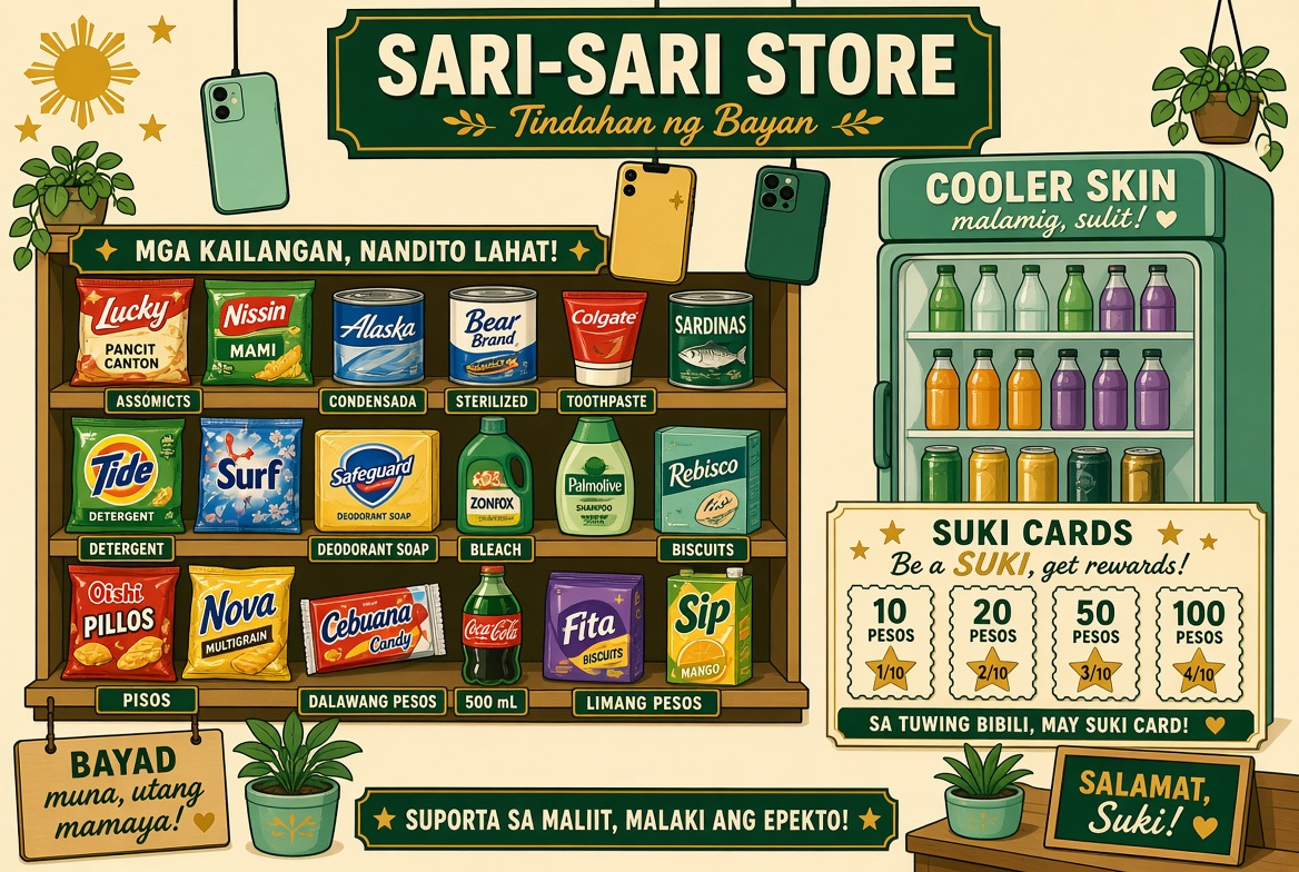 In-store shelf strips and cooler skin.